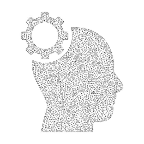 Икона векторного интеллекта сетки
