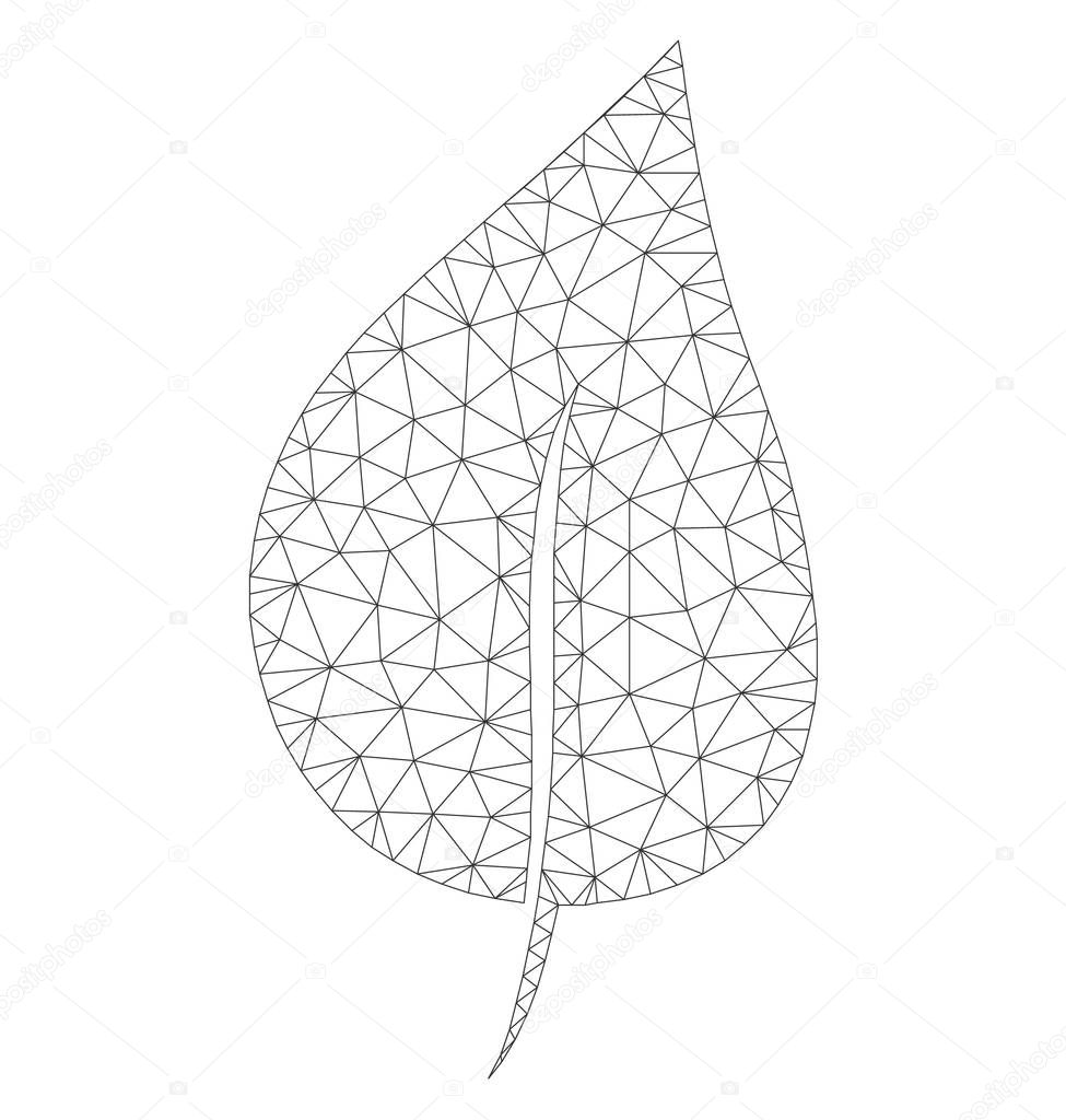 Mesh Vector Plant Leaf Icon