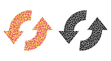 Piksel Exchange ok simgeleri mozaik