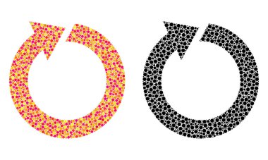 Nokta döndürmek mozaik simgeler