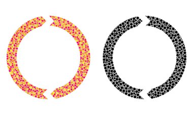 Noktalı döndürme mozaik simgeler