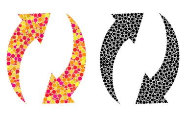 Noktalı yenileme mozaik simgeler