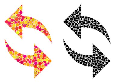 Noktalı yenileme mozaik simgeler