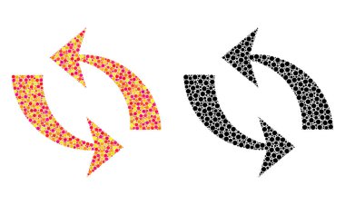 Noktalı yenileme mozaik simgeler