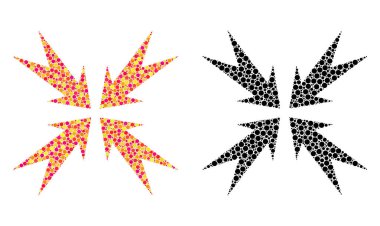 Nokta sıkıştırma ok simgeleri mozaik