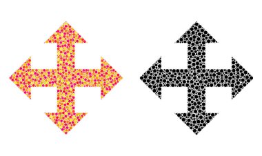 Piksel genişletin okları mozaik simgeler