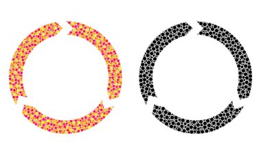 Nokta döndürme mozaik simgeler