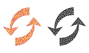 Piksel Exchange ok simgeleri mozaik