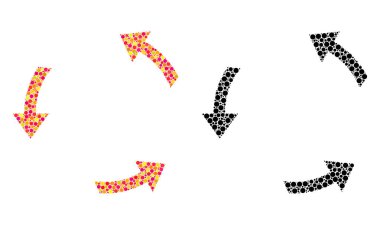 Piksel döndürme syt mozaik simgeler