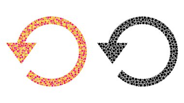 Nokta döndürme syt mozaik simgeler