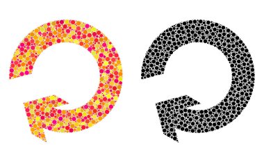 Piksel döndürme mozaik simgeler