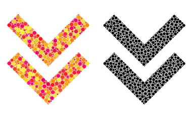 Noktalı üst karakter tuşunu mozaik simgeler