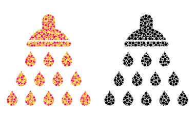 Piksel duş mozaik simgeler