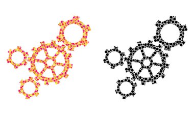 Nokta mekanizması mozaik simgeler