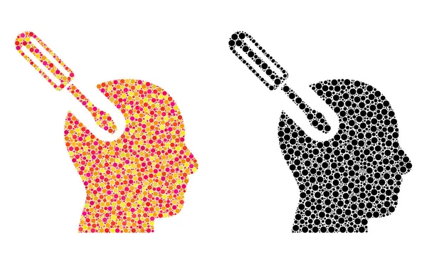 Piksel beyin aracı mozaik simgeler