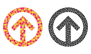 Piksel yön mozaik simgeleri