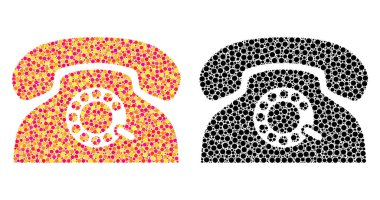 Piksel darbe telefon mozaik simgeler