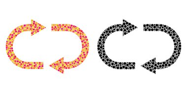 Nokta geri dönüşüm mozaik simgeler