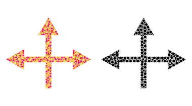 Nokta kavşak yön mozaik simgeler