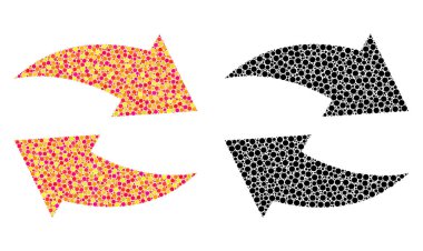 Simgeleri nokta Exchange okları mozaik