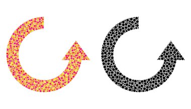 Piksel döndürmek mozaik simgeleri