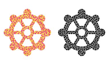 Piksel dişli mozaik simgeler