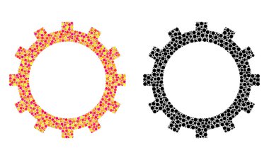 Nokta dişli mozaik simgeler