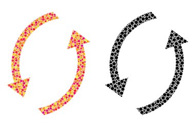 Noktalı yenileme mozaik simgeler