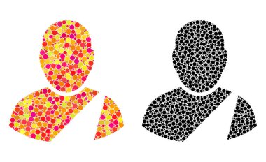 Noktalı hasta mozaik simgeler