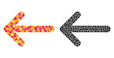 Nokta ok sol mozaik simgeleri