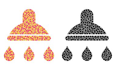 Noktalı duş mozaik simgeler