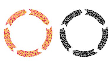 Nokta dolaşım mozaik simgeler