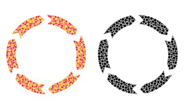 Nokta dolaşım mozaik simgeler