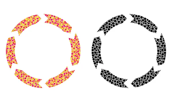 Nokta dolaşım mozaik simgeler