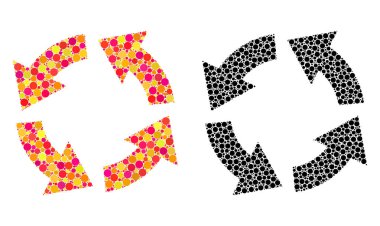 Nokta dolaşım mozaik simgeler