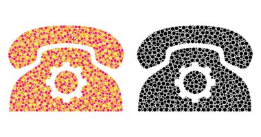 Piksel telefon ayarları mozaik simgeler