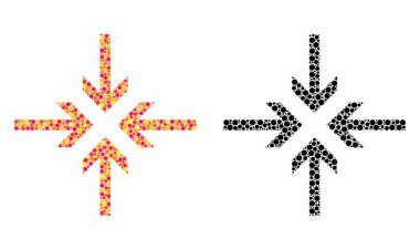 Nokta azaltmak okları mozaik simgeler