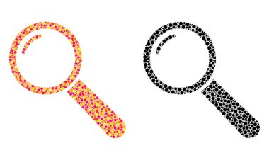 Piksel Büyüteç mozaik simgeler