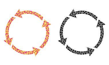 Nokta geri dönüşüm mozaik simgeler