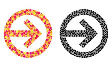 Noktalı yön Şu mozaik simgeler