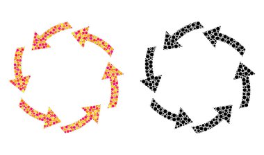 Piksel dolaşım mozaik simgeler