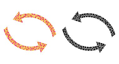 Noktalı Exchange ok simgeleri mozaik