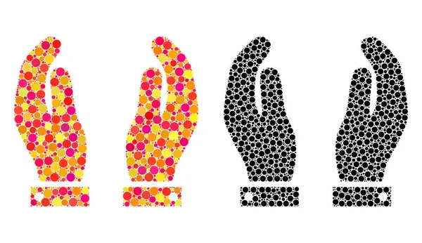 Nokta bakım el mozaik simgeler