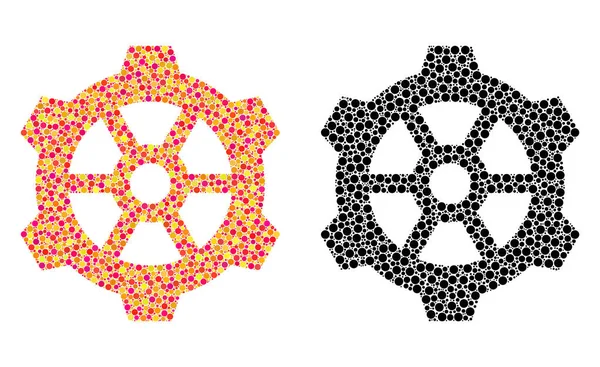 Piksel dişli mozaik simgeler