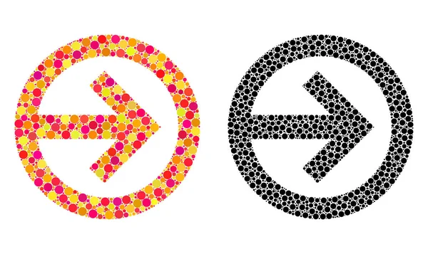 Noktalı yön Şu mozaik simgeler