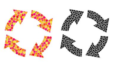 Nokta dolaşım mozaik simgeler