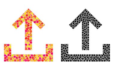 Noktalı Upload mozaik simgeler