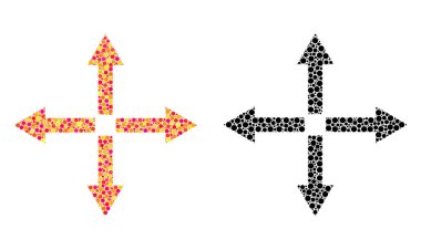 Piksel genişletin okları mozaik simgeler