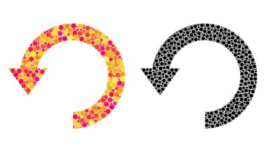 Piksel mozaik simgeler döndür