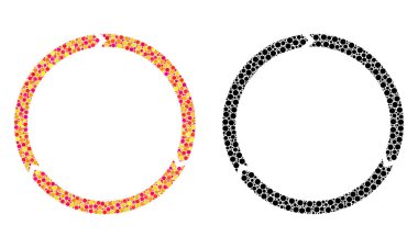 Noktalı döndürme mozaik simgeler